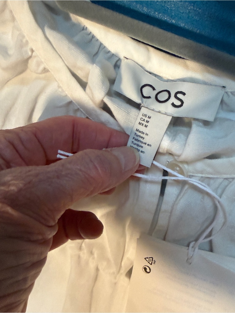 COS White Gathered Yoke Peasant Dress - Picture 10 of 10